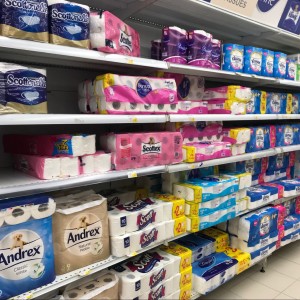 toilet paper in supermarket